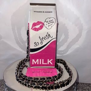 NWT Betsey Johnson Milk Container Crossbody Bag